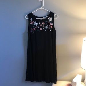 🆕 Loft Floral Embroidered Flounce Swing Dress